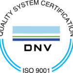 DNV ISO 9001 quality system certification badge.