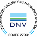 DNV ISO/IEC 27001 information security management certification badge.