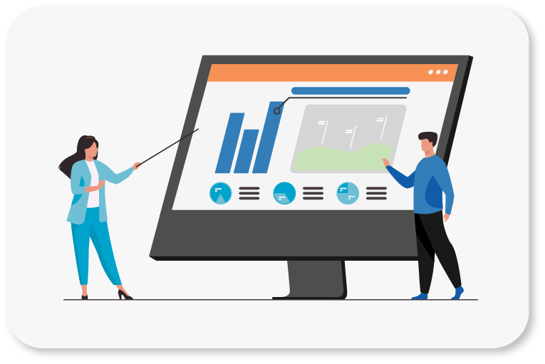 6thEnergy illustration showing data analytics and predictive insights for infrastructure management.